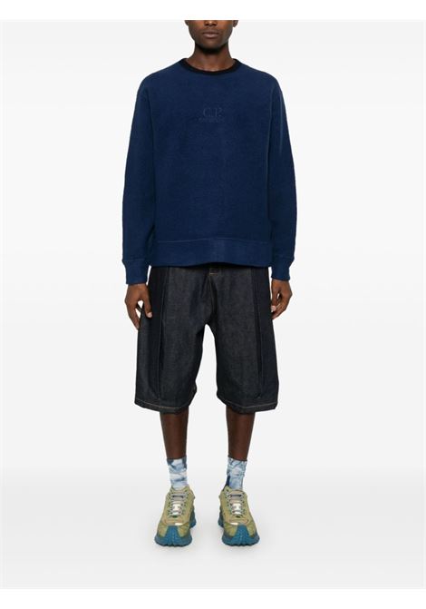 polar flecce sweatshirt man blue in wool C.P. COMPANY | 17CMSS291A-006619G887
